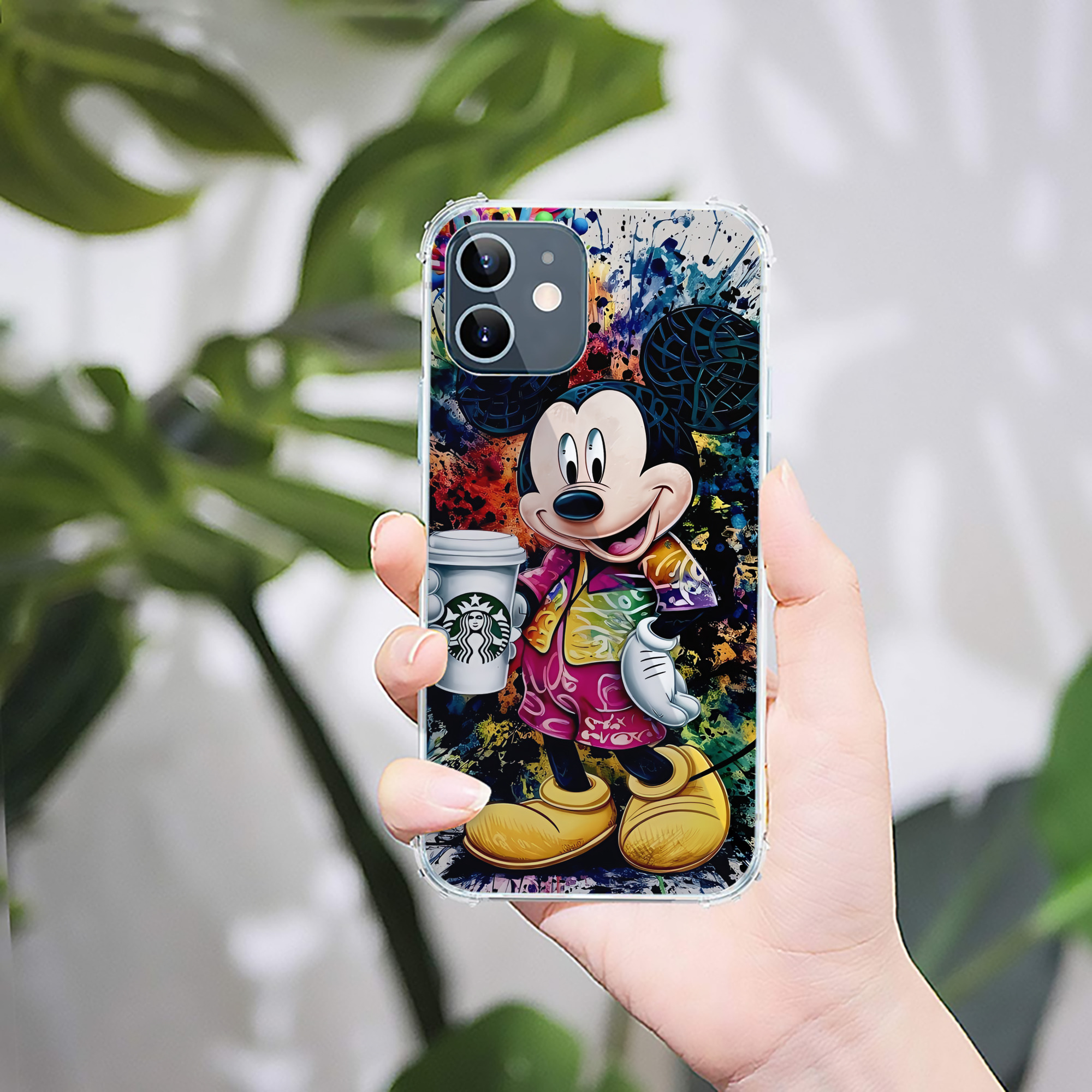 （画像用） ミッキーマウス Mickey Mouse 【iPhone 12シリーズ対応】透明スマホケース（クリアソフトケース）